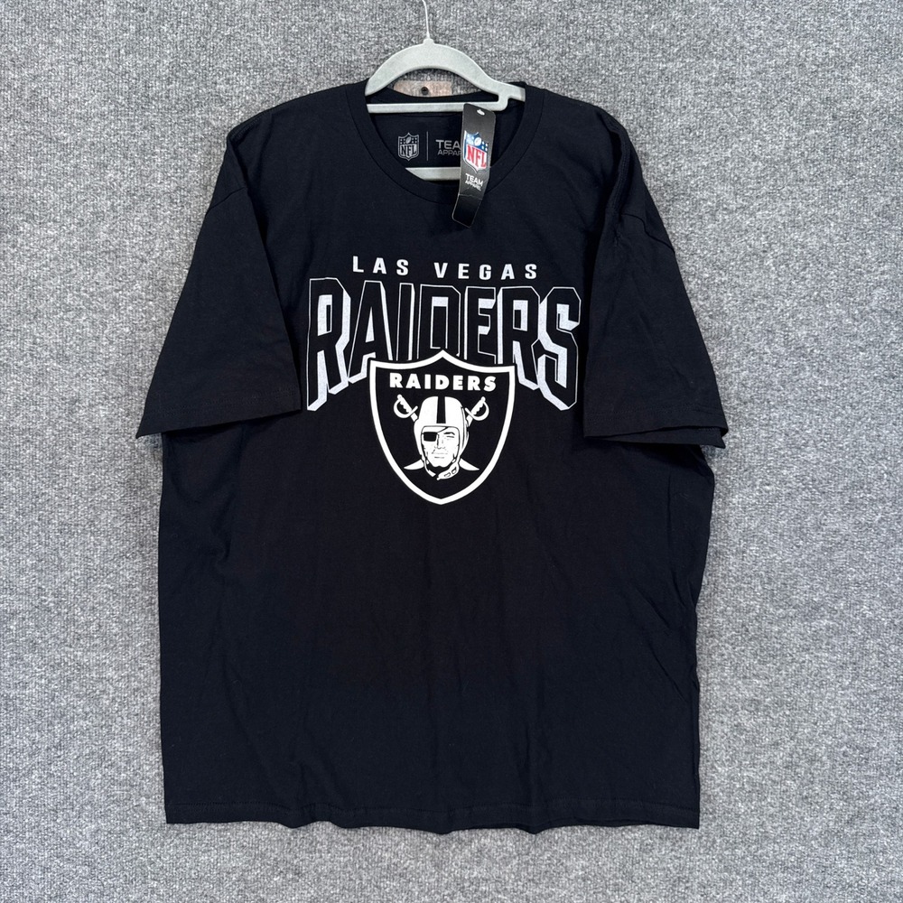 Las Vegas Raiders Shirt Mens XL Black Graphic Tee NFL Team Apparel Tshirt NEW
